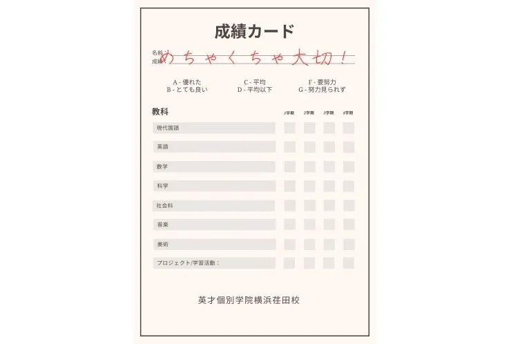 中学生の内申点①