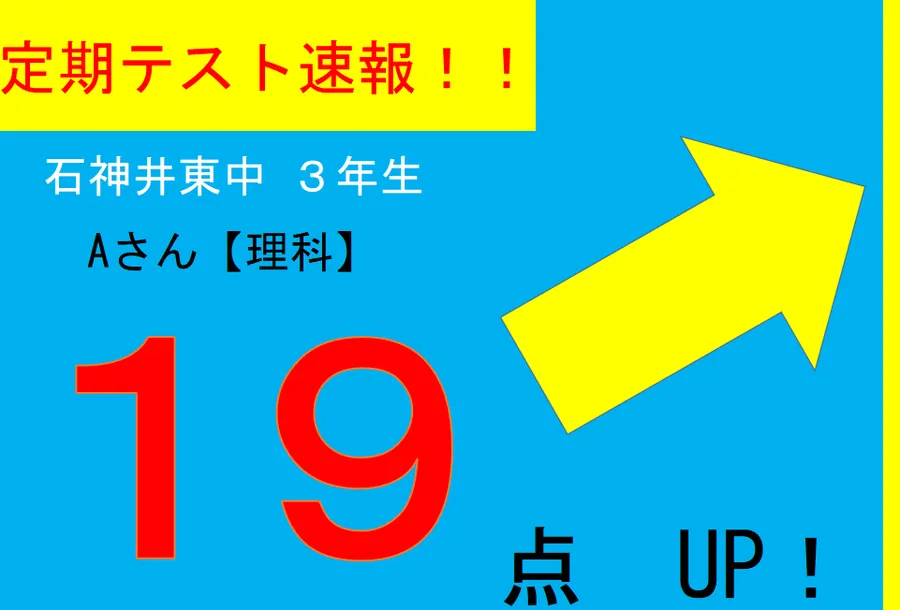 【定期テスト速報】石神井東中学校　Aさん