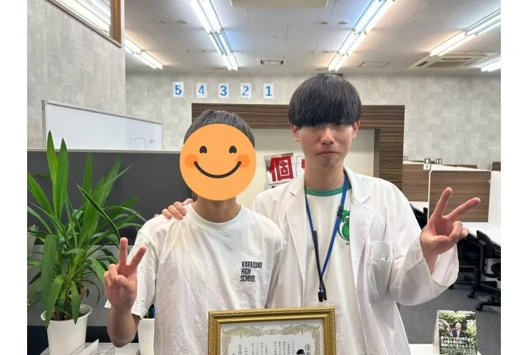 N.Oくん！1学期中間テストにて国語90点以上！数学80点以上獲得！本当におめでとうございます！