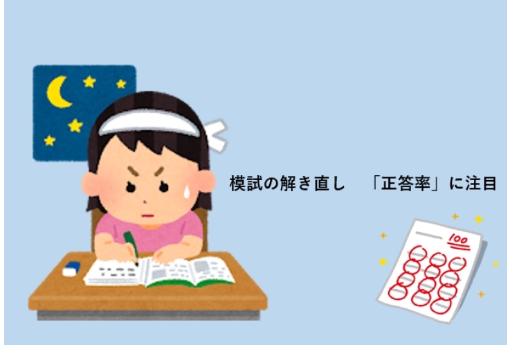模試の解き直し　「正答率」に注目