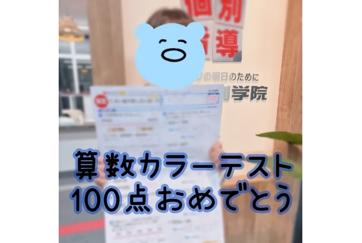 算数カラーテスト100点！