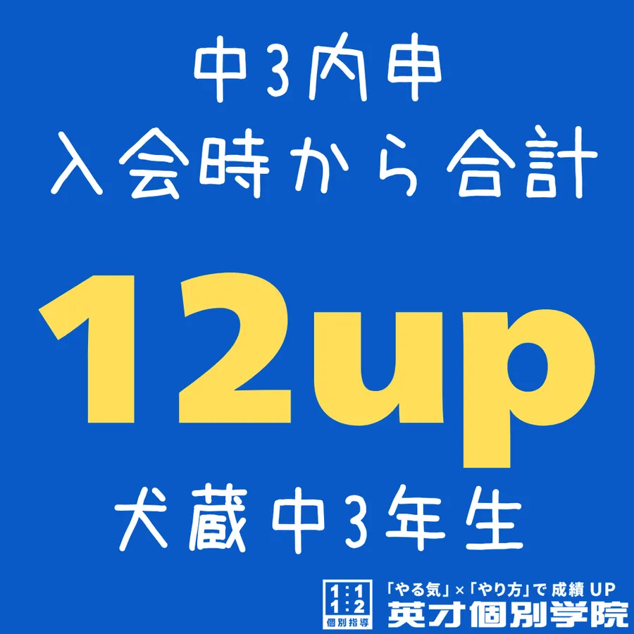 【犬蔵中3年】成績速報！！