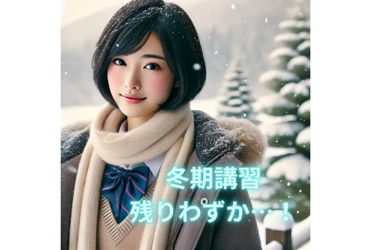 冬期講習の座席枠が残りわずか！お早めにご相談ください！