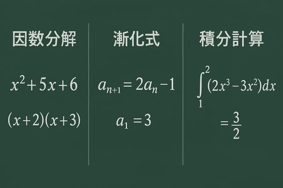【数学が苦手でも大丈夫！】因数分解・漸化式・積分計算は“パターン”で攻略できる！