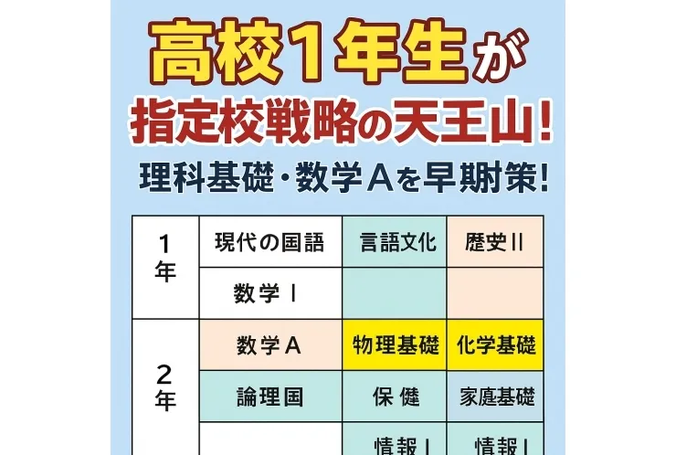 高校1年生が“指定校推薦”戦略の天王山！　～理科基礎・数学Aでつまずかないコツ～