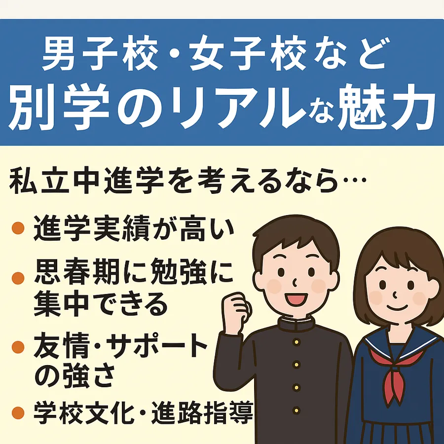 久々に中学入試について　別学？共学？？