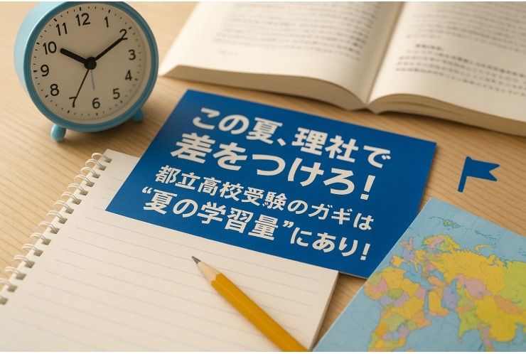 この夏、理社で差をつけろ！～ 都立高校受験のカギは“夏の学習量”にあり！～
