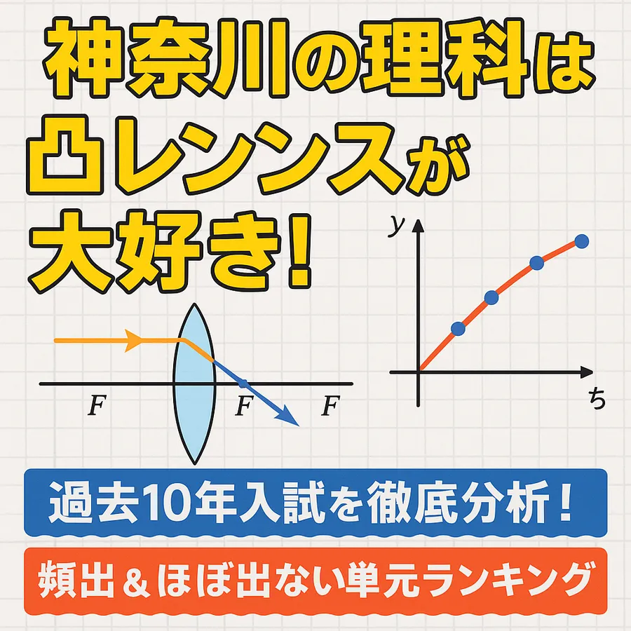 【神奈川の理科は凸レンズが大好き!?】過去10年入試を徹底分析！頻出＆ほぼ出ない単元ランキング