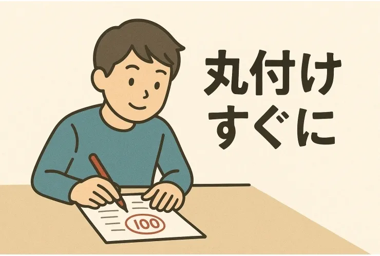 丸付けはすぐに