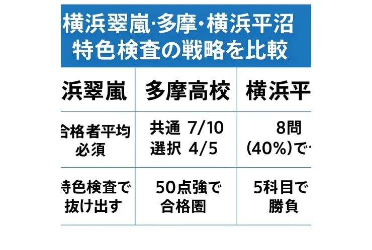「あなたの志望校はどのタイプ？翠嵐・多摩・平沼の特色検査徹底比較」