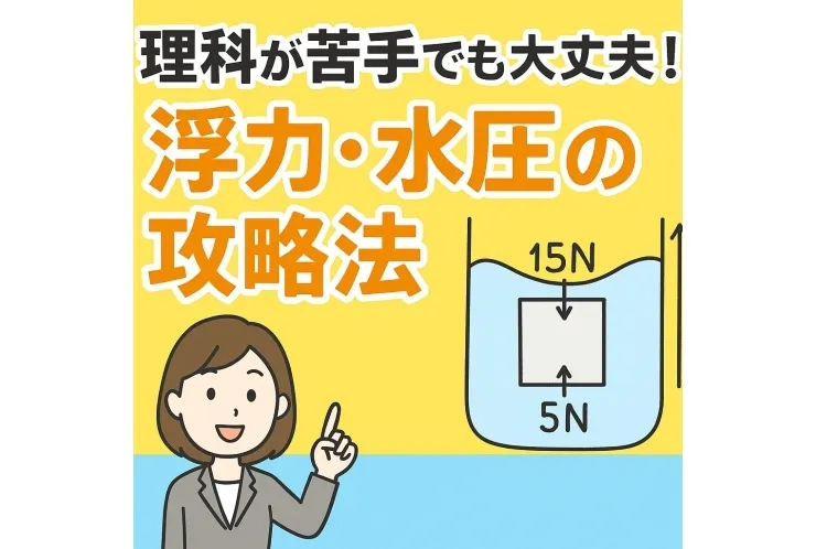 【理科が苦手でも大丈夫！】水圧・浮力の応用問題に挑戦！
