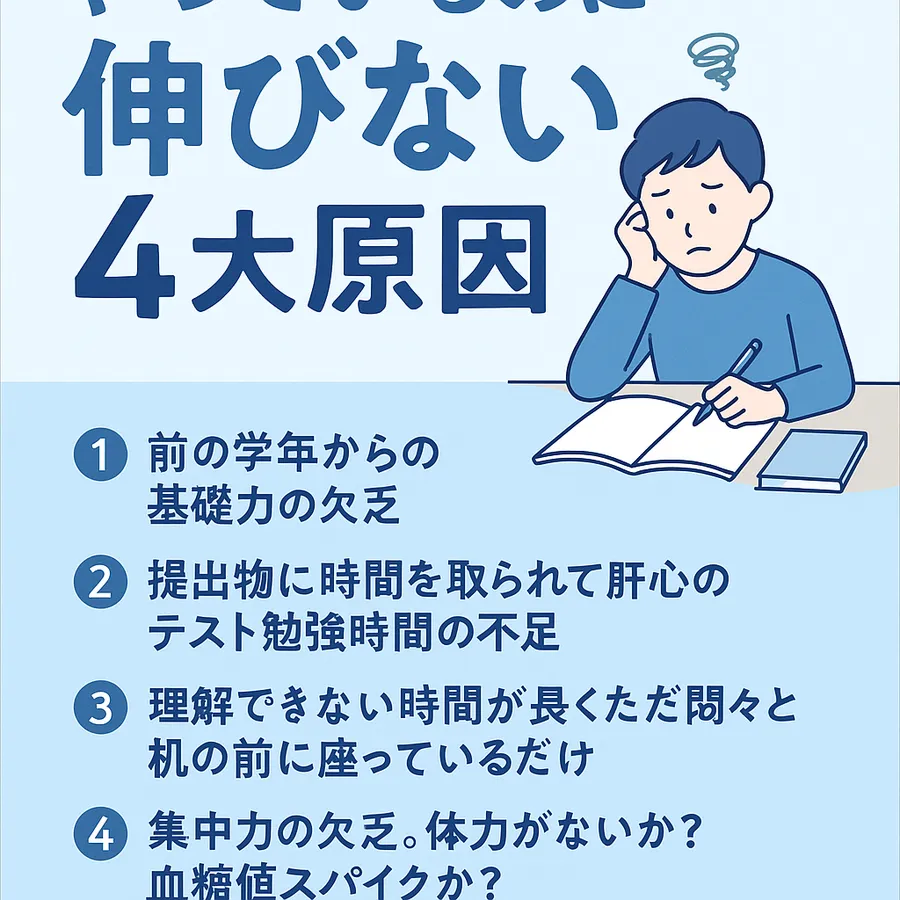 「勉強しているのに点数が上がらない」原因と解決法