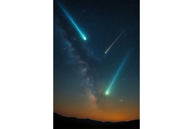 レモン彗星 × スワン彗星 × オリオン座流星群