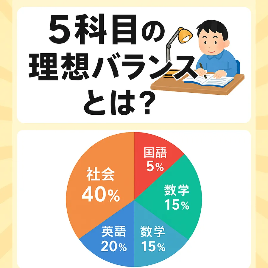 【高校入試】５科目の理想的な勉強バランスとは？