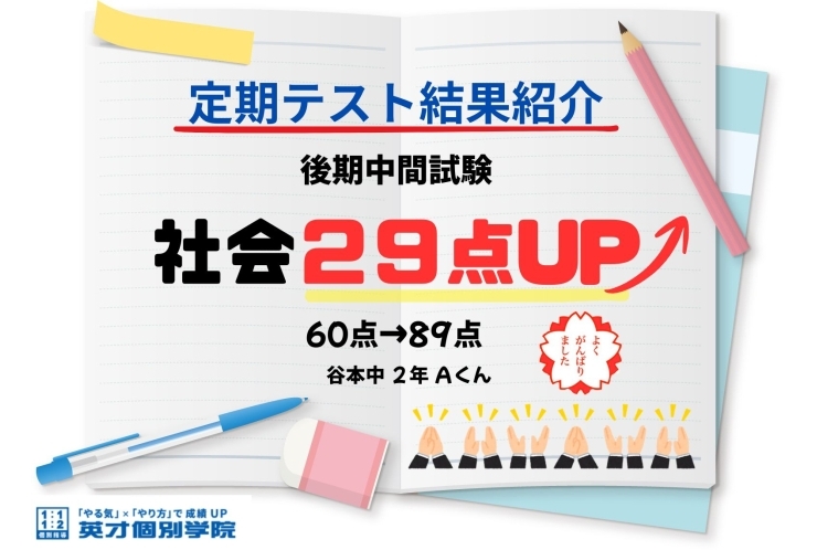 後期中間試験　テスト結果！