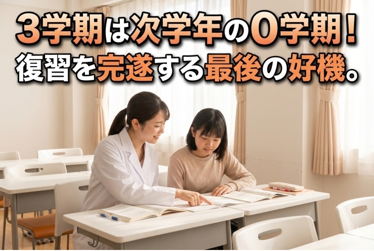 この冬から、新学年に向けた準備を！！！