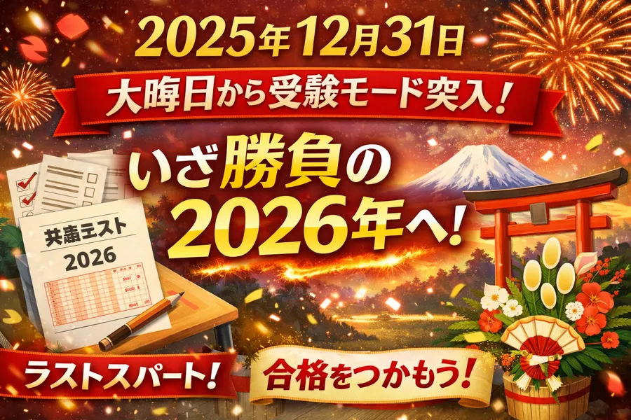 ― 2026年は「入試」から始まる一年です ―