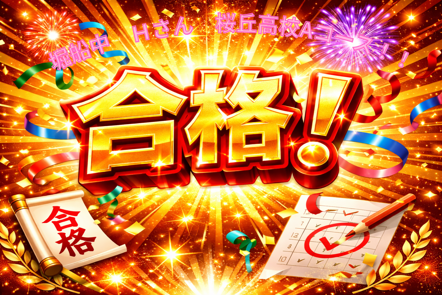 梶原校：合格のお知らせ3