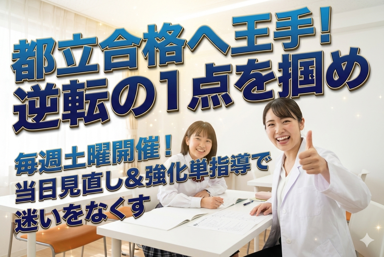 都立合格へ王手！1月の「中3テスト会」で逆転の1点を掴み取る