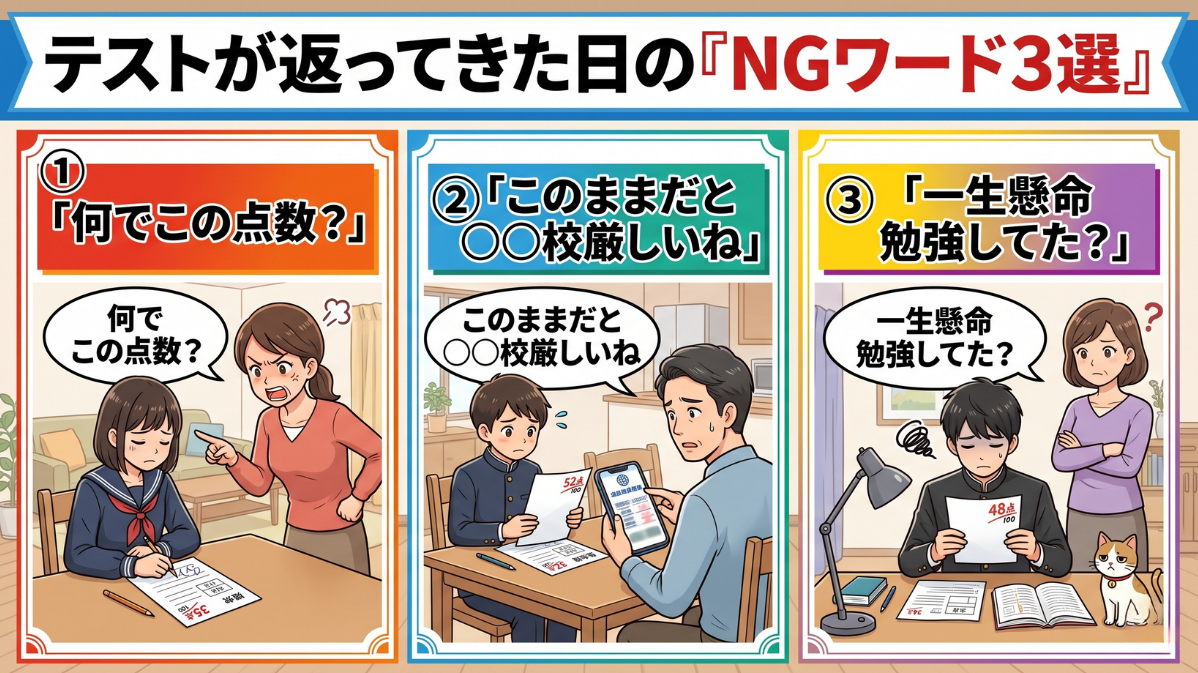 テストが返ってきた日の「NGワード3選」