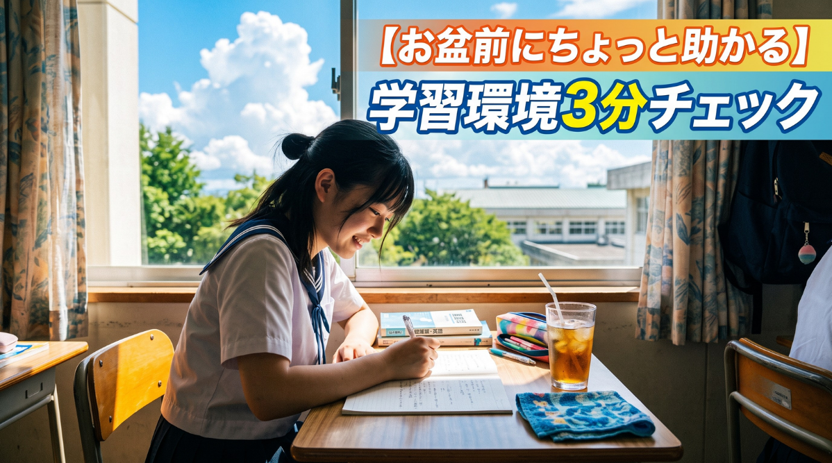 【お盆前にちょっと助かる】学習環境３分チェックリスト